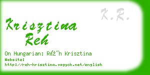 krisztina reh business card